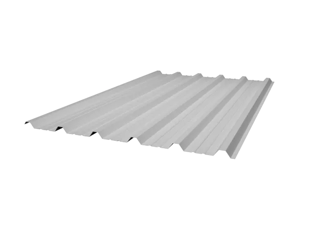 Chapa trapezoidal blanca para cubiertas y fachadas metálicas