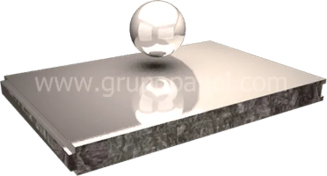 Imagen panel sandwich acero inoxidable