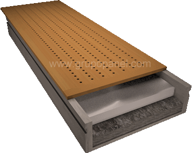 Panel sandwich madera cabios acustico